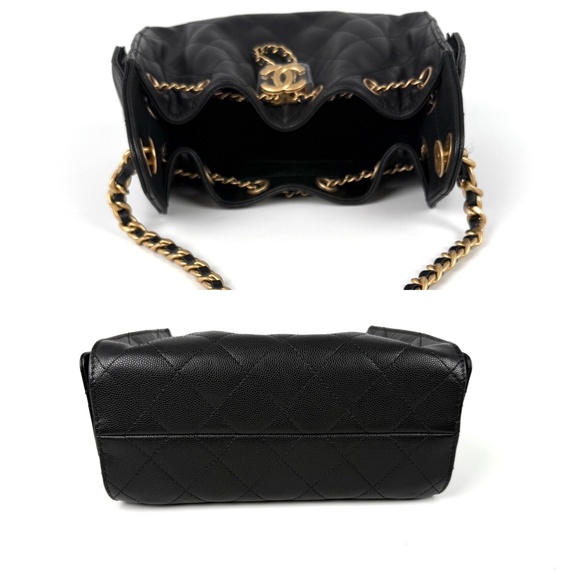 Sold on fashionreloved.com CHANEL 25 Mini Black Quilted Caviar Leather Bag - Picture 7 of 12
